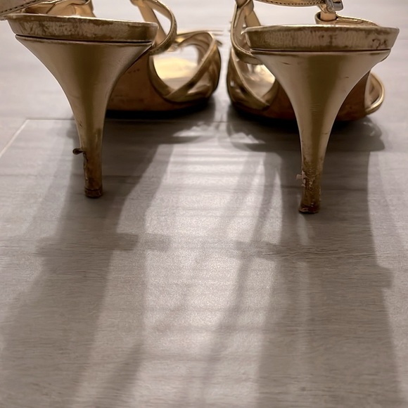 Kate Spade Gold Heels - Picture 3 of 4